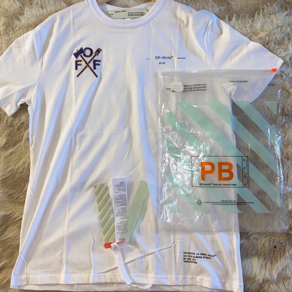 NWT Off White Shirt w/ Embroidered Logo - Picture 1 of 8